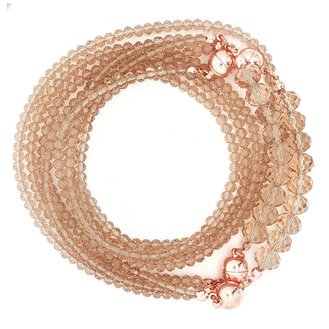 10 Way Necklace - Champagne Crystal