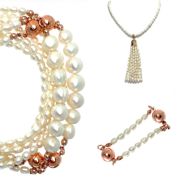 10 Way BUNDLE - Cream Pearl (Includes 10 Way Necklace, Tassel & Mini Connectors) Seriously Romantic