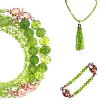 10 Way BUNDLE  - Cracked Peridot (Includes 10 Way Necklace, Tassel & Mini Connectors) Seriously Romantic