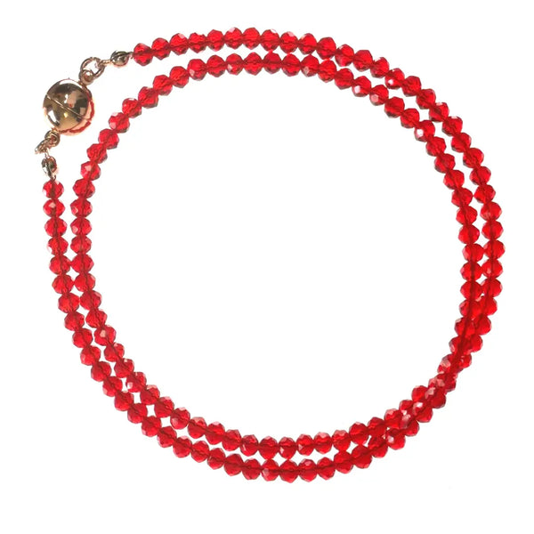 Medium Strand Necklace - Translucent Red Crystal Seriously Romantic