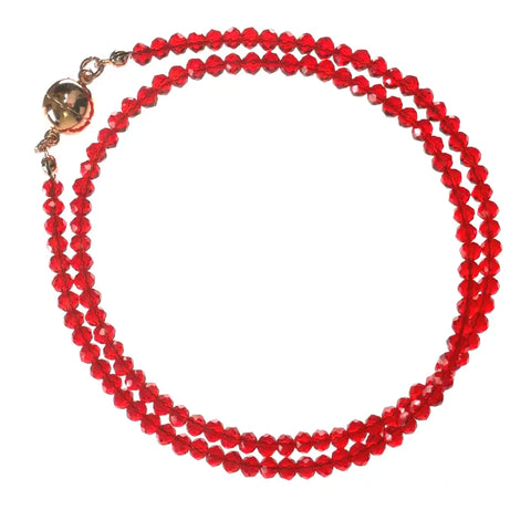 Medium Strand Necklace - Translucent Red Crystal