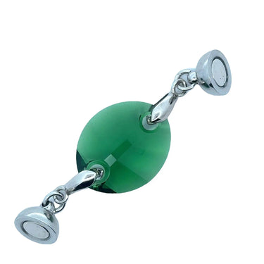 Pendant - Austrian Crystal - Leaf - Moss Green  - LAST ONE - 20% OFF Austrian Crystal
