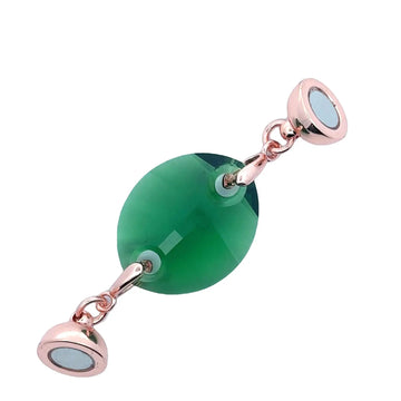 Pendant - Austrian Crystal - Leaf - Moss Green  - LAST ONE - 20% OFF Austrian Crystal