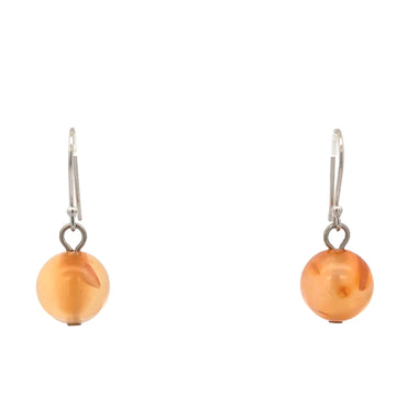 Short Earrings - Orange Agate