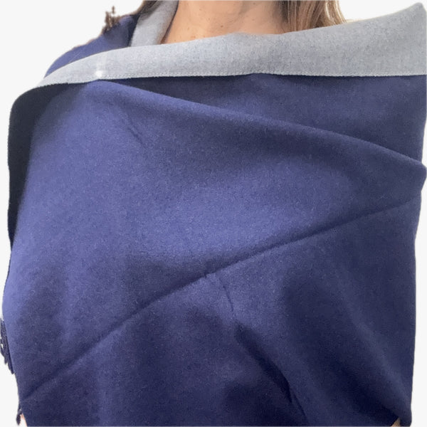 SET 3- 25% OFF! NAVY WINTER SCARF + INGOT CHARM HOOP EARRINGS + LABRADORITE MEDIUM STRAND + PURPLE ORGANIC PEARL PENDANT FLASH SALE
