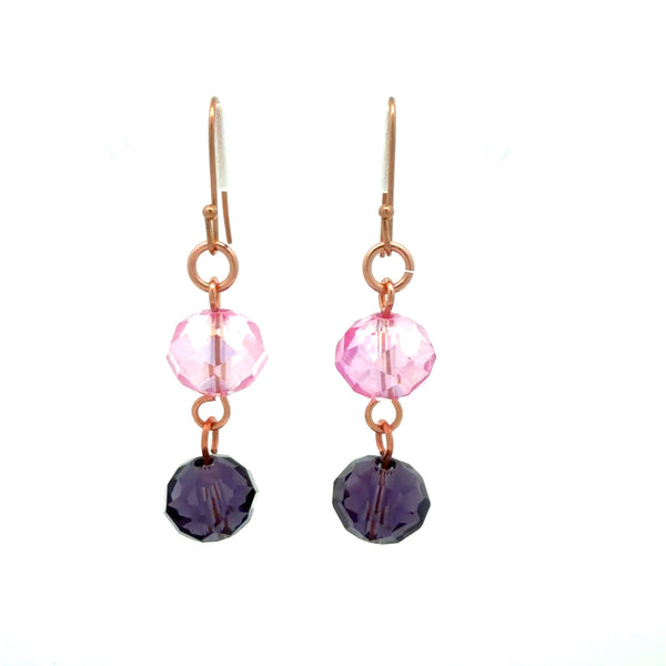 SET 5- 20% OFF! PURPLE/LILAC WINTER SCARF + GRAPE CRYSTAL TASSEL +BESPOKE DUSTY ROSE SHELL PEARL / CANDY PINK & GRAPE CRYSTAL LINK CONNECTOR + CANDY PINK/ GRAPE CRYSTAL EARRINGS FLASH SALE