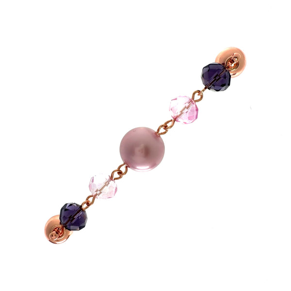 SET 5- 20% OFF! PURPLE/LILAC WINTER SCARF + GRAPE CRYSTAL TASSEL +BESPOKE DUSTY ROSE SHELL PEARL / CANDY PINK & GRAPE CRYSTAL LINK CONNECTOR + CANDY PINK/ GRAPE CRYSTAL EARRINGS FLASH SALE