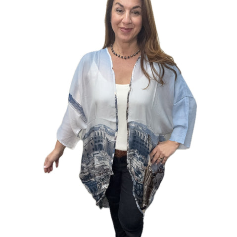 Long Kimono - PARIS SKIES - MODAL - 20% OFF!