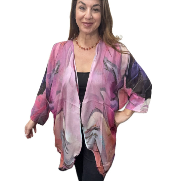 Kimono - LILAC and ORANGE - MODAL - 20% OFF! Namaskar