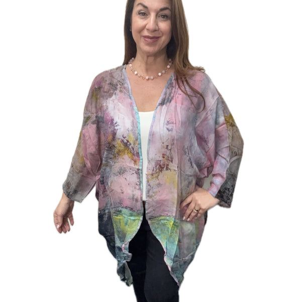 Kimono - PAINTED MURAL  - MODAL - 20% OFF! Namaskar