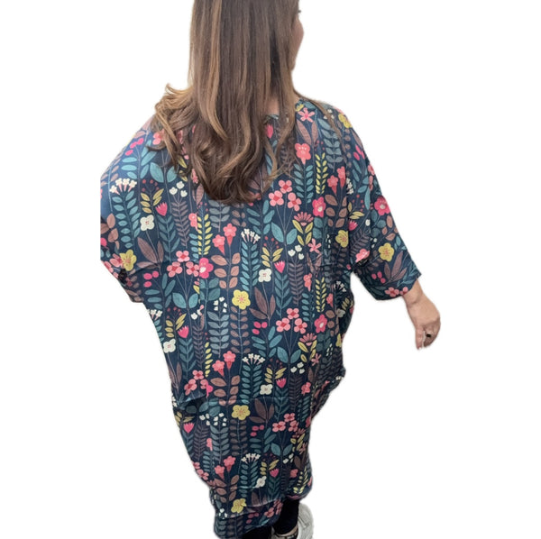 Kimono - JASMINE on NAVY - MODAL - 20% OFF! Namaskar