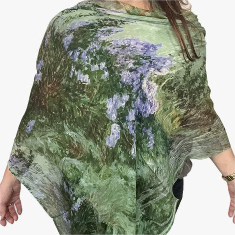 Scarf - Modal Silk - Wild Iris Garden