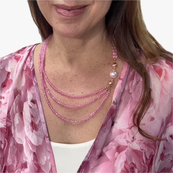 Pendant - Round Shell Pearl - Soft Pink Pendant