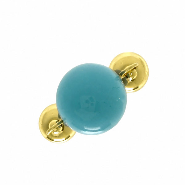 Pendant - 16mm Round Shell Pearl - Turquoise Pendant