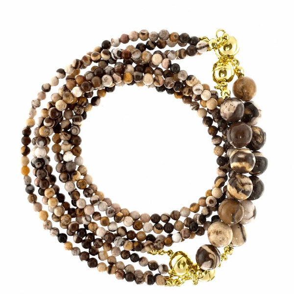10 Way Necklace - Zebra Stone Maria Nicola