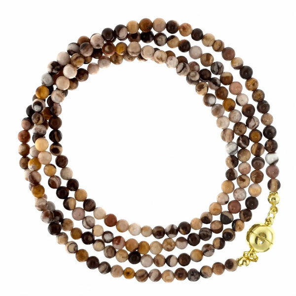 Long Strand Necklace - Zebra Stone Maria Nicola