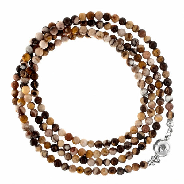 Long Strand Necklace - Zebra Stone Maria Nicola