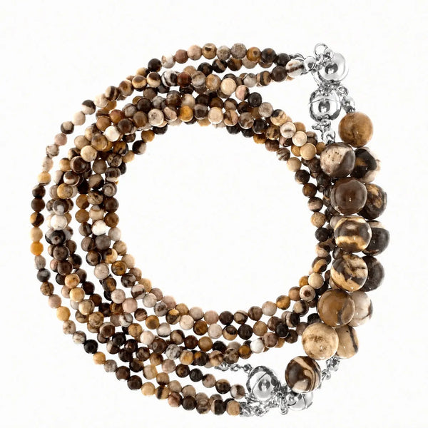 10 Way Necklace - Zebra Stone Maria Nicola