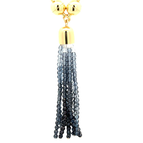 TASSEL PENDANT - OMBRE - BLACK Maria Nicola
