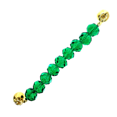 Two Emerald Crystal connectors clicked together as a bracelet