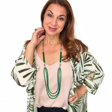 Emerald Crystal 10 Way Necklace™ in rich green crystal