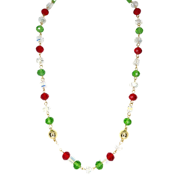CHRISTMAS CRYSTALS LINK SET  - Necklace + Connector