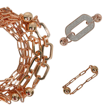 10 Way BUNDLE  - Paperclip - Rose Gold (Includes 10 Way Necklace, Mini Connectors & Shimmer Paperclip Pendant)