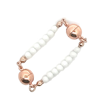 Mini Connectors - White Faceted Agate - LAST CHANCE 20% OFF!