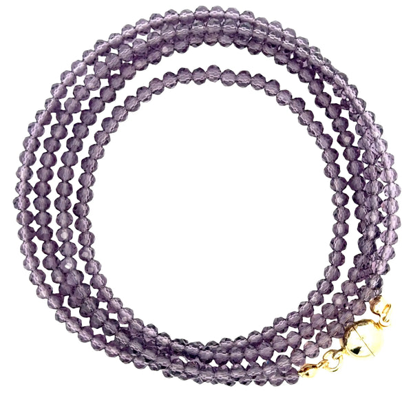 Long Strand Necklace - GRAPE Crystal Seriously Romantic