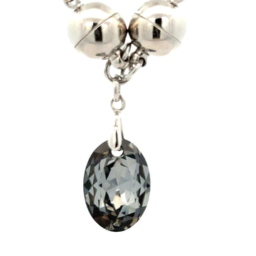 Pendant - 16mm Elliptical - CHARCOAL Maria Nicola