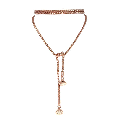LARIAT / LONG Strand Necklace - WHEAT CHAIN
