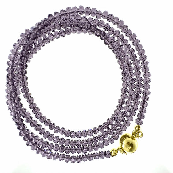 Long Strand Necklace - GRAPE Crystal Seriously Romantic