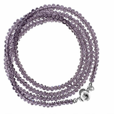 Long Strand Necklace - GRAPE Crystal Seriously Romantic