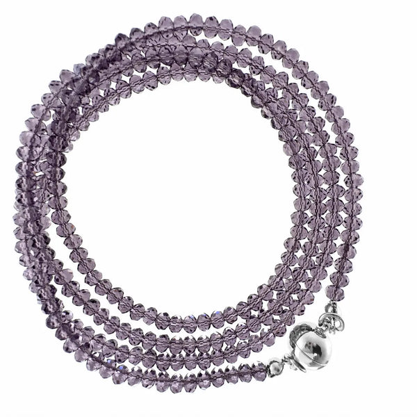 Long Strand Necklace - GRAPE Crystal Seriously Romantic