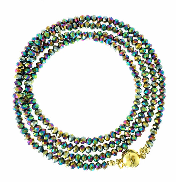 Long Strand Necklace - Harlequin Crystal Seriously Romantic