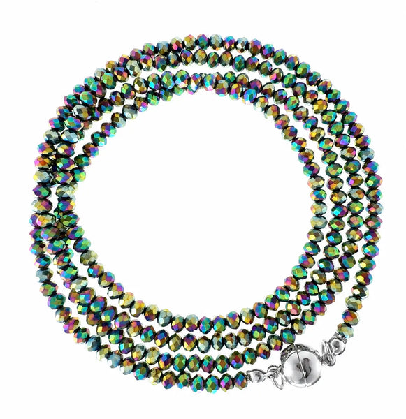 Long Strand Necklace - Harlequin Crystal Seriously Romantic