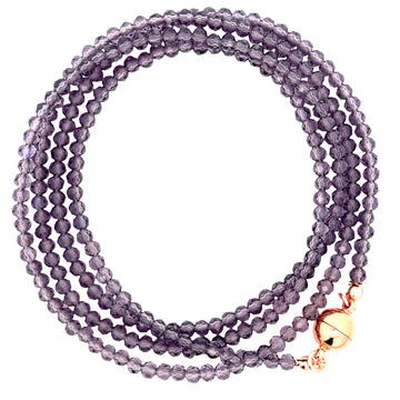 Long Strand Necklace - GRAPE Crystal Seriously Romantic