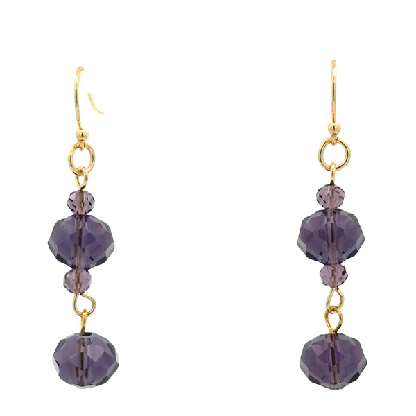 Long Earrings - GRAPE Crystal Maria Nicola