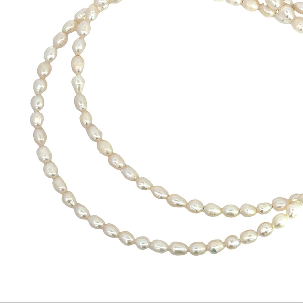 Medium Strand Necklace - Cream Pearl