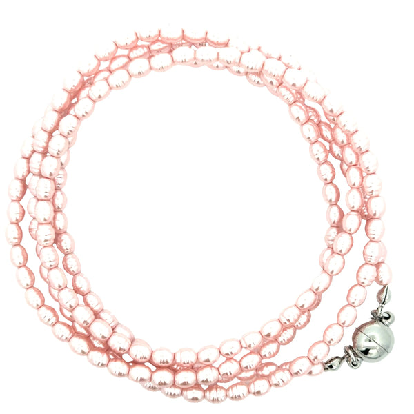 Long Strand Necklace - Shell Pearl -  PINK Maria Nicola