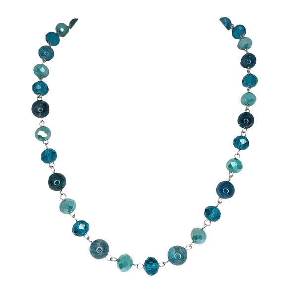 LONGER Link Necklace  - Ocean Blue (Apatite/Turquoise/Teal) Seriously Romantic