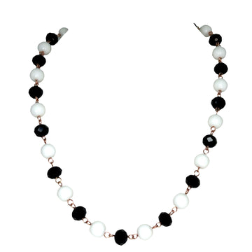 LONGER Link Necklace - Black and White