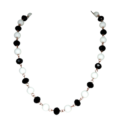 LONGER Link Necklace - Black and White