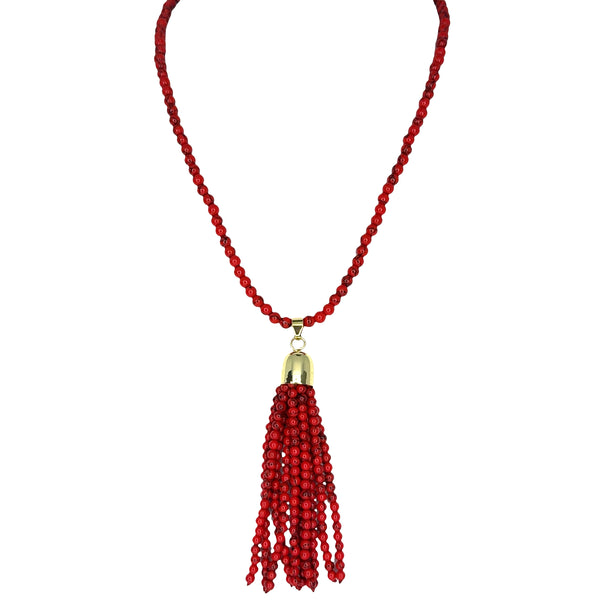 Tassel -  RED Howlite