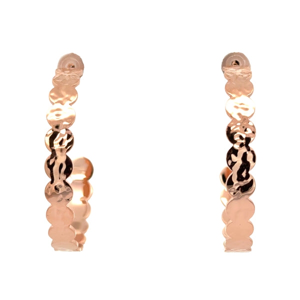 HOOP Earrings - Beaten Disc Hoops