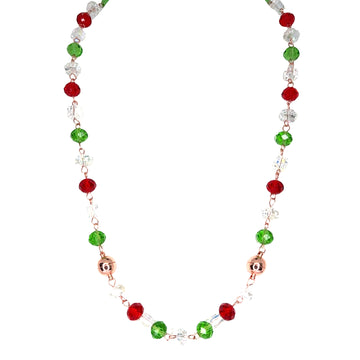 CHRISTMAS CRYSTALS LINK SET  - Necklace + Connector