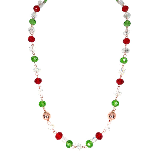 CHRISTMAS CRYSTALS LINK SET  - Necklace + Connector