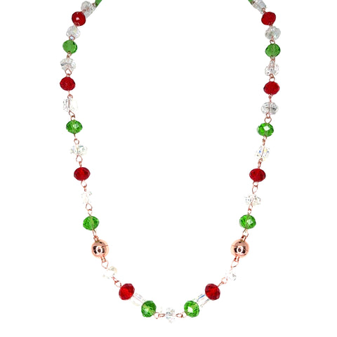 CHRISTMAS CRYSTALS LINK SET  - Necklace + Connector
