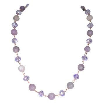 LONGER Link Necklace - LEPIDOLITE and LILAC