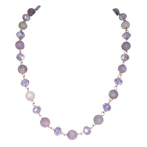 LONGER Link Necklace - LEPIDOLITE and LILAC